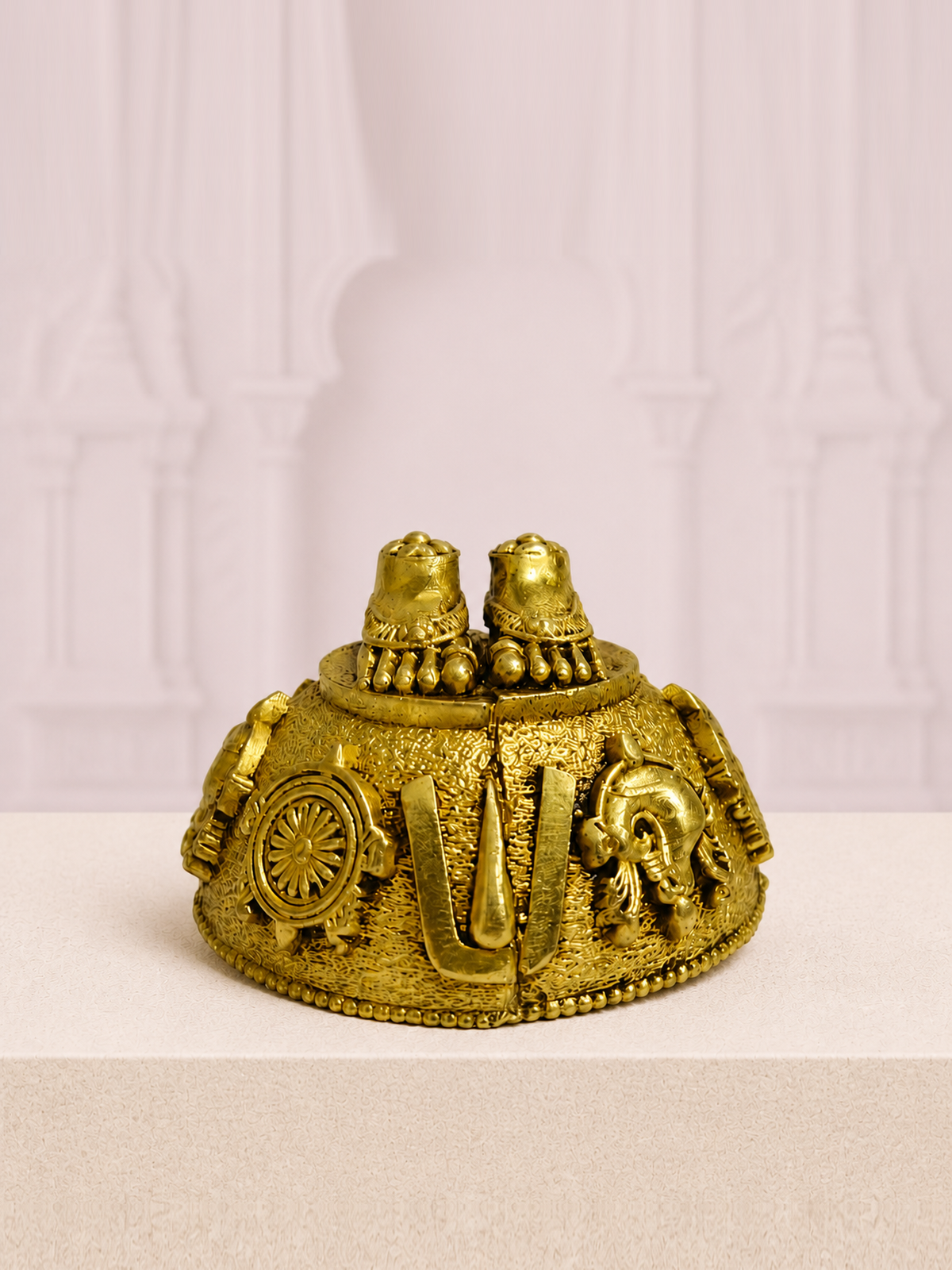 Balaji Charan Paduka Brass Idol — premium product hero