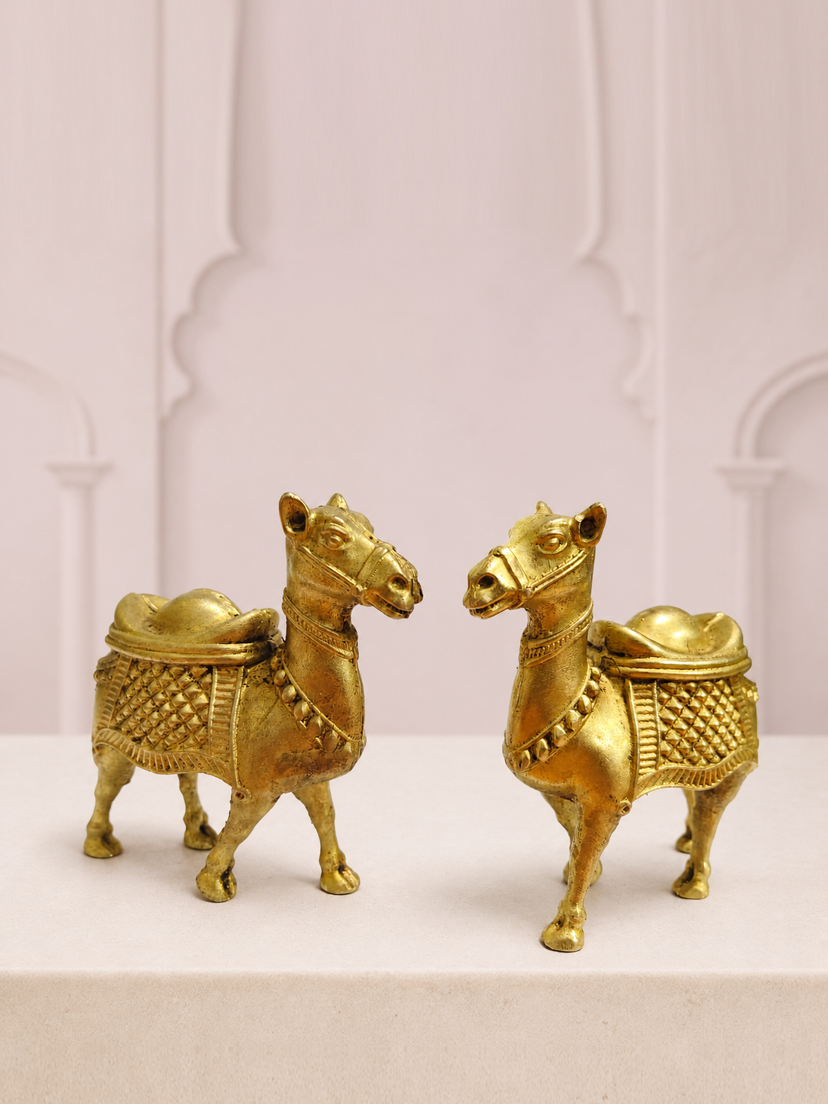 Classic Brass Camel Pair — premium product hero