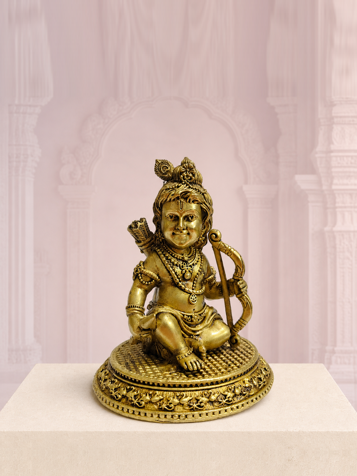 Ram Lalla Brass Idol with Bow and Arrows — premium product hero