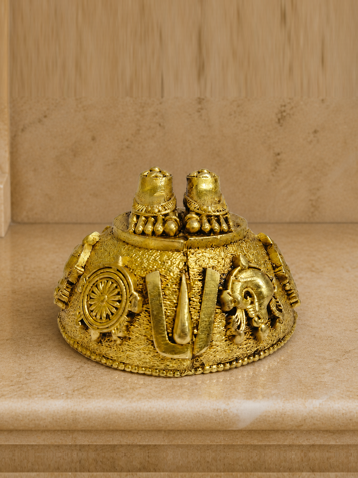 Balaji Charan Paduka Brass Idol — realistic live placement
