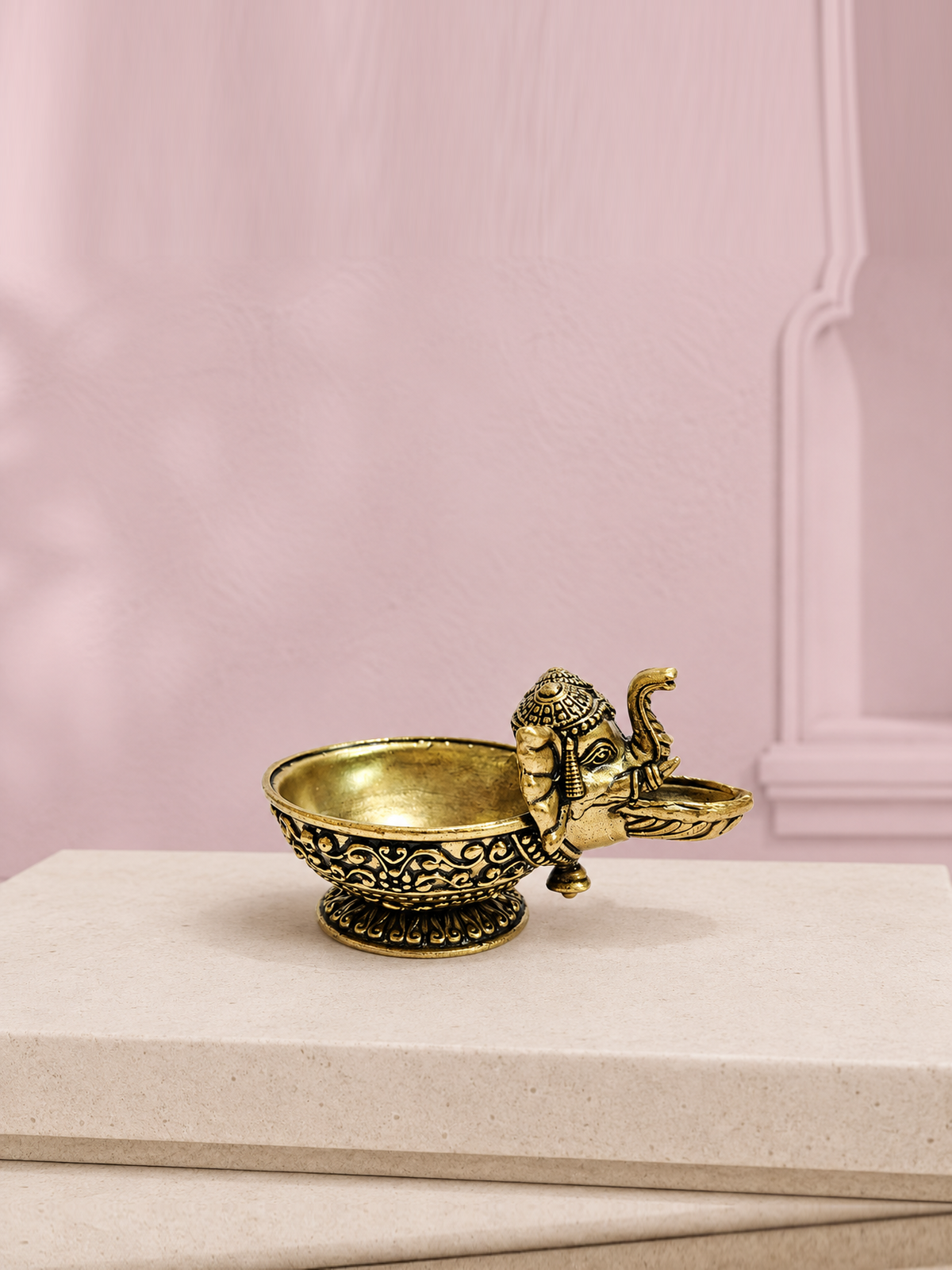 Ganesha Brass Diya Bowl – alternate product view