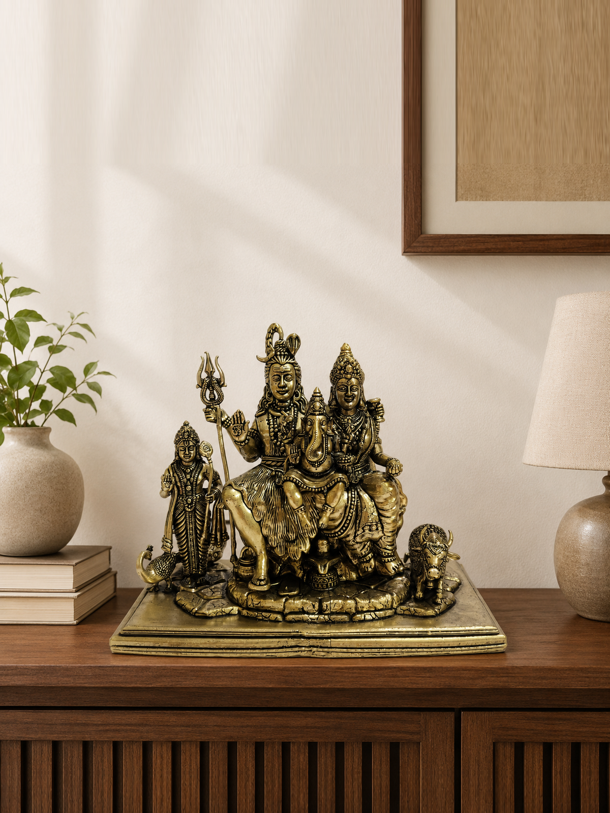 Shiva Parivar Brass Idol