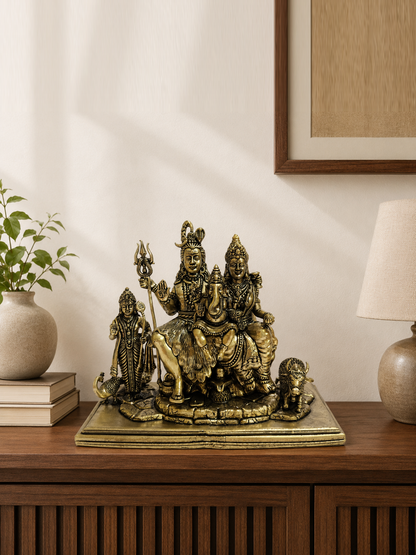 Shiva Parivar Brass Idol