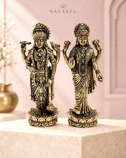 Lakshmi Narayan Brass Idol Pair