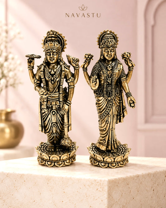 Lakshmi Narayan Brass Idol Pair