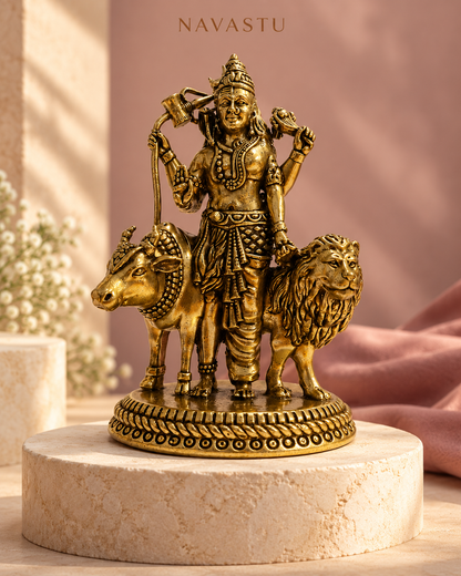 NAVASTU ChatGPT ad creative 2026-10-13 | antique-brass-ardhanarishvara-idol-nandi-lion-4-inch