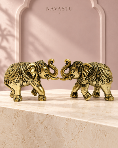 NAVASTU ChatGPT ad creative 2026-10-13 | decorative-brass-elephant-pair