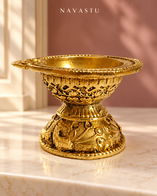NAVASTU ChatGPT ad creative 2026-10-13 | mini-pedestal-brass-diya