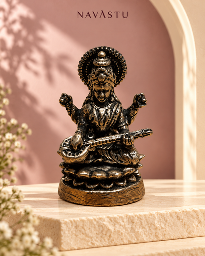 NAVASTU ChatGPT ad creative 2026-10-13 | mini-saraswati-brass-idol-with-veena