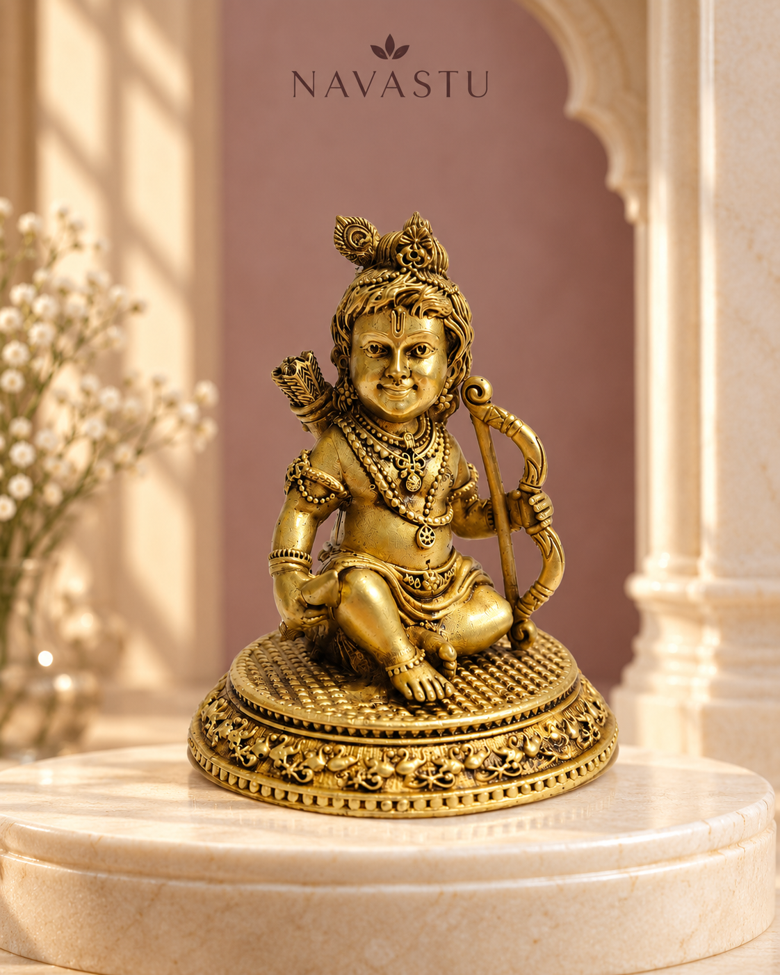 NAVASTU ChatGPT ad creative 2026-10-13 | ram-lalla-brass-idol-with-bow-and-arrows