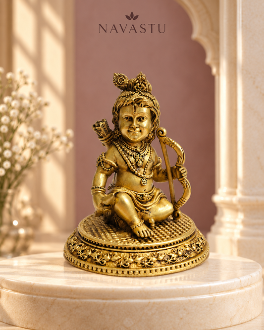 NAVASTU ChatGPT ad creative 2026-10-13 | ram-lalla-brass-idol-with-bow-and-arrows