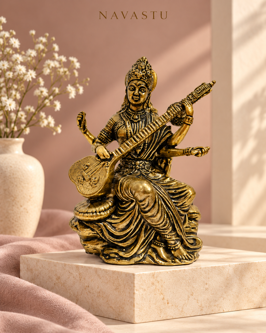 NAVASTU ChatGPT ad creative 2026-10-13 | saraswati-brass-idol-with-veena